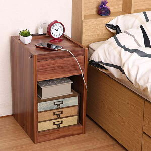 サイドテーブル ナイトテーブル ベッド コンセント付き スリム コの字 安い 北欧 おしゃれ コンセント 収納 引き出し 木製
