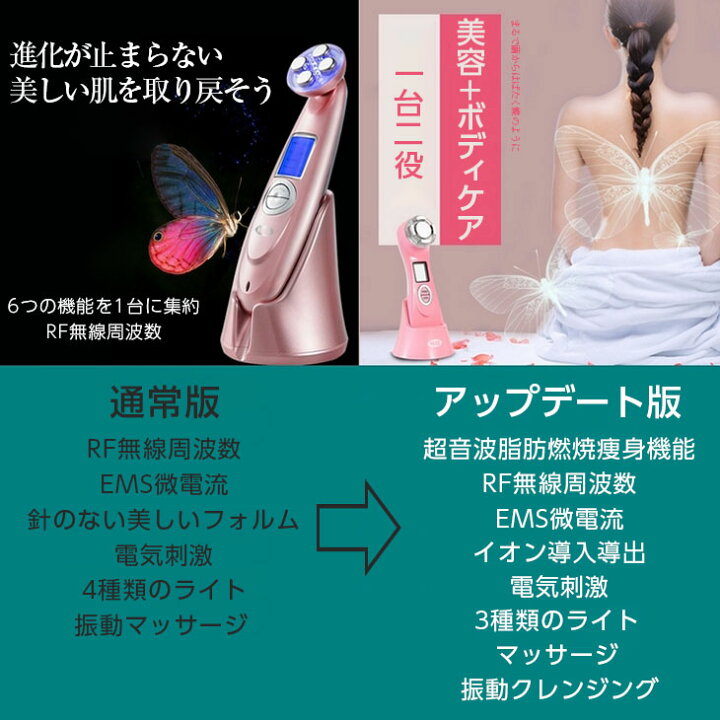 楽天市場】多機能美顔器 美顔器 ボディケア 超音波 マッサージ 毛穴 