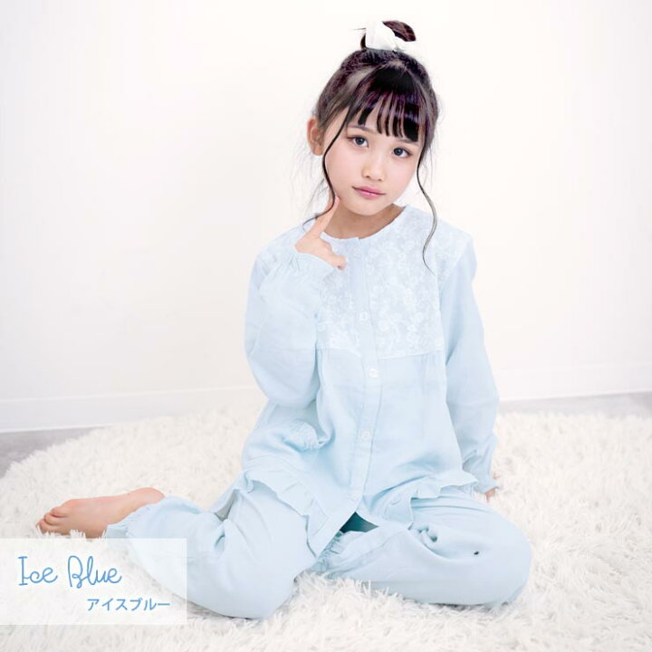 楽天市場】キッズ パジャマ レース 女の子 長袖 綿100% ダブルガーゼ  