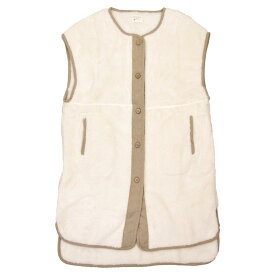 ＼20%クーポン／ガウンベスト 冬 ルームウェア もこもこ レディース ふわふわ 軽い ガウン ベスト 羽織り ノースリーブ スリーパー 袖なし 半袖 無地 シープタッチ ボア コーデュロイ 前開き 襟なし ノーカラー 秋冬 冬用 ロング 長め ロング丈