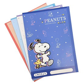 PEANUTS スヌーピー 自由帳 4冊セット B5 ノート 両面フルカラー表紙 白無地 かわいい 学習帳 おえかき 小学生