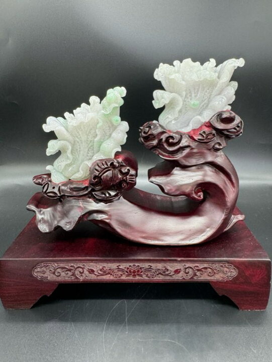 楽天市場】翡翠 白菜 彫刻 パワーストーン 天然石 原石 置物 風水 水晶 
