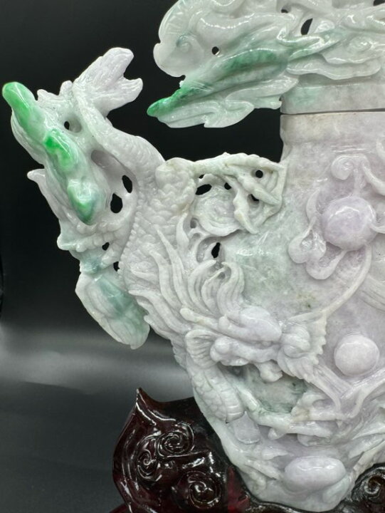 楽天市場】ラベンダー 翡翠 龍 ミャンマー産 彫刻 パワーストーン 