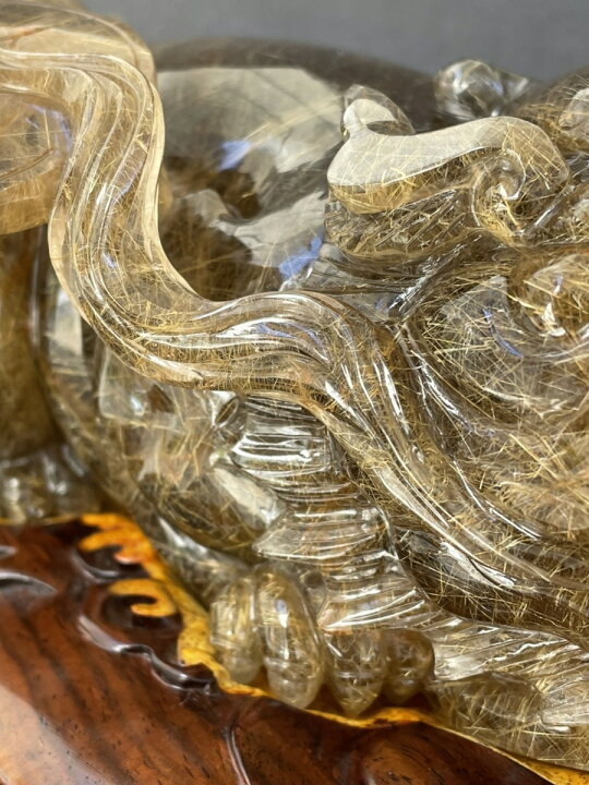 楽天市場】タイチンルチル 貔貅 彫刻 ☆ 高級一点もの 天然石 風水 金  