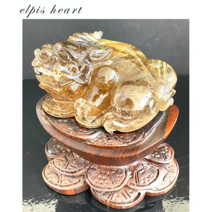 楽天市場】貔貅 彫刻 タイチン ルチル ヒキュウ ひきゅう ルチル 
