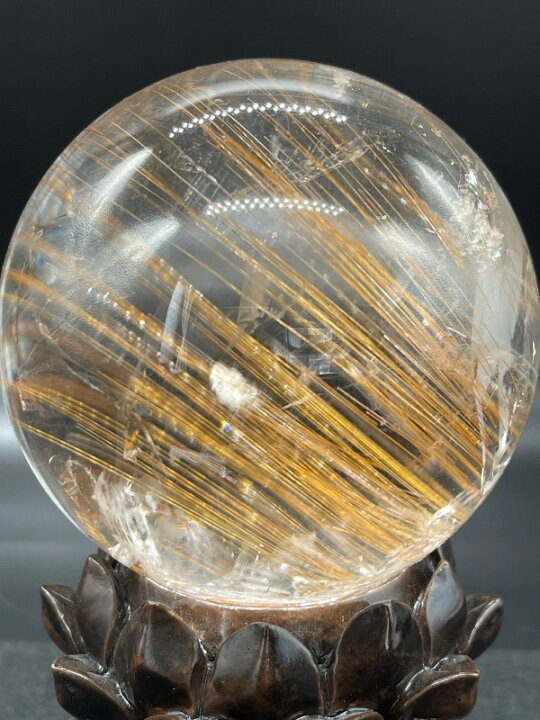 楽天市場】オレンジ ルチル スフィア 7.7 センチ ルチルクォーツ 丸玉  