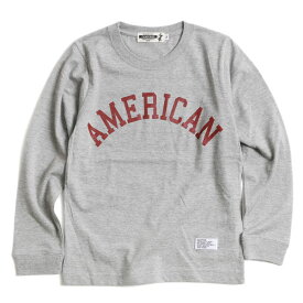 CAMPFREE キャンプフリー AMERICAN ロンT ロングスリーブTシャツ ジュニア キッズ 兄弟 お揃い ペアルック ティーシャツ ティシャツ 綿100% 春 秋 冬 長そで 姉妹 おそろい 白 ホワイト コットンtシャツ ロゴTシャツ 家族 親子コーデ ペア カットソー メール便 送料無料