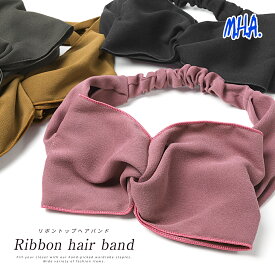 ターバン ヘアバンド レディース リボントップ ターバン フリース リボン 秋冬 リボンターバン リボンヘアバンド ヘア モチーフ ビッグリボン ゴム ヘッドバンド ヘアアクセサリー ヘアーアクセサリー ヘア バンド ヘッドアクセサリー 黒 ブラック メール便 送料無料