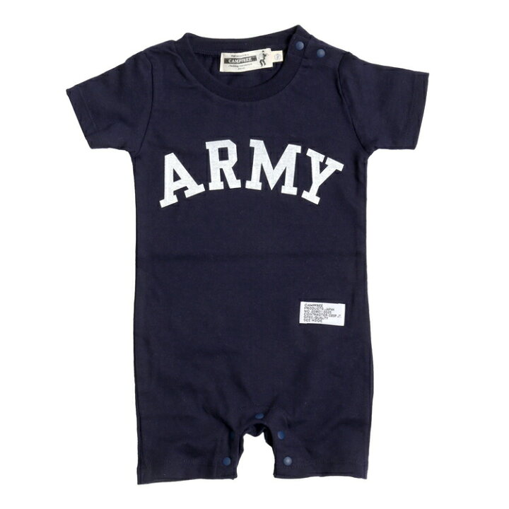 楽天市場】CAMPFREE キャンプフリー ARMY プリント ロンパース 半袖 