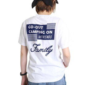 CAMPFREE キャンプフリー プリント Tシャツ 半袖 メンズ レディース ダンス スポーツ アウトドア 大人 パパ ママ 親子 兄弟 お揃い ペアルック リンク チーム サークル プリントt SからXLメール便 送料無料