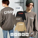 CAMPFREE キャンプフリー スウェットトレーナー メンズ レディース トレーナー スウェット スエット ロゴ バックプリント 兄弟 ペアルック お揃い リンクコーデ 綿100％ XL XXL オシャレ おしゃれ 裏毛 オールシーズン ストリート 長袖 カジュアル ストリート系 上 送料無料