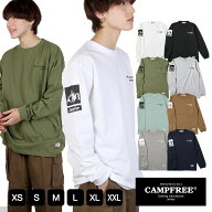 CAMPFREE ロンT ロンt ロンティー メンズtシャツ メンズ ロゴ 長袖tシャツ ブランド リブあり 5.6oz 綿10…