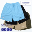 ショートパンツ メンズ 短パン ハーフパンツ 大きめ メール便 送料無料 CAMPFREE 涼しい プリント ロゴ ナイロンショーツ ショート丈 パンツ ズボン 半パン 無地 半ズボン スポーツ アウトドア ショーツ ゆったり 海 夏 カラー スポーツ ナイロンショートパンツ 自転車