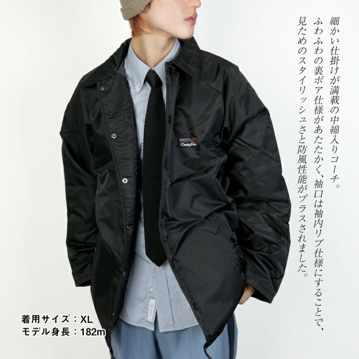 楽天市場】CAMPFREE コーチジャケット（ ボア裏地付 ） メンズ 秋冬 