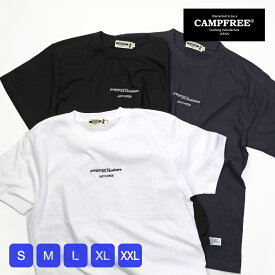 メンズ Tシャツ 半袖 CAMPFREE 5.6oz ワンポイント 刺繍 ロゴ グラフィックTシャツ 半そで レディス レディース コットン100% 綿100% アメカジ 大きいサイズ ティーシャツ ティシャツ 白 おしゃれ オシャレ 綿100 綿 ブランド 黒 ブラック 白 ホワイト メール便 送料無料