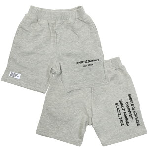 ショートパンツ 子供服 ハーフパンツ 短パン 半ズボン ショーツ 8.4oz 裏毛 ジュニア キッズ スエット パンツ 下 CAMPFREE 子供 子供服 おしゃれ 綿100% ブランド キッズショーツ パジャマ 家着 ス