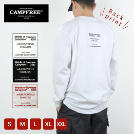 CAMPFREE ロンT ロンティー ロンt メンズ バックプリント 長袖tシャツ プリント ロングtシャツ ろんT ブランド ロンティ ロンTメンズ 綿100 長袖ティーシャツ ティーシャツ ロングティーシャツ メンズロンT 綿 無地 レディース ロンTシャツ キャンプフリー 10770 綿100%