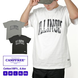 CAMPFREE Tシャツ 半袖 ロゴtシャツ メンズ 6.6oz tシャツ 中学生 男子 メンズtシャツ ブランド アメカジ カレッジロゴ プリント 男の子 半そで 綿100% レディース ホワイト 白 夏 グラフィックTシャツ S M L XL XXL メール便 送料無料 ティシャツ 10839