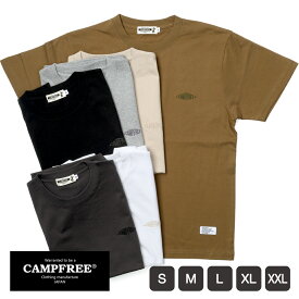CAMPFREE メンズtシャツ Tシャツ 6.6oz ワンポイント メンズ ロゴtシャツ 刺繍 コットン 刺繍ロゴ ブランド レディース 半袖 ストリート 白 ホワイト アメカジ コーデ 夏 大きいサイズ ティーシャツ ティシャツ 白Tシャツ ギフト メール便 送料無料 10863