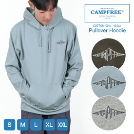 パーカー メンズ 裏毛 CAMPFREE プルオーバー 10oz ブランド 大きいサイズ ワンポイント プリント ロゴ パーカー レディース プルオーバーパーカー かぶり スウェットパーカー 服 長袖 秋服 秋 冬服 冬 春 服 春服 スウェット パーカ 綿100 パーカ 綿 コットン コットン100