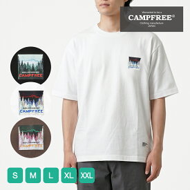 CAMPFREE Tシャツ 半袖 ロゴtシャツ tシャツ メンズ ロゴ 6.6oz やや厚手 メンズtシャツ プリント ワンポイント ブランド 半そで 半袖Tシャツ 綿100% レディース ホワイト 白 夏 S M L XL XXL ティシャツ ティーシャツ コットン 男子 大きいサイズ シンプル 10969