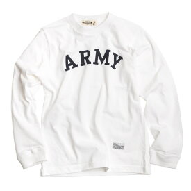 CAMPFREE キャンプフリー ジュニア キッズ ARMY プリント ロングスリーブ Tシャツ 兄弟 お揃い ティーシャツ ティシャツ 綿100% 子供服 tシャツ 小学生 中学生 男子 ベビー カットソー 姉妹 バックプリントtシャツ ホワイト コットンtシャツ ロゴTシャツ メール便 送料無料