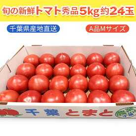 【成田市場直送★最安値挑戦！】トマト　秀品　M&Lサイズ　20-24個入り　5kg　産地厳選　送料無料 トマト 安心安全 樹上完熟 ジュース ピューレ ソース ペースト おうち時間　家庭用　業務用