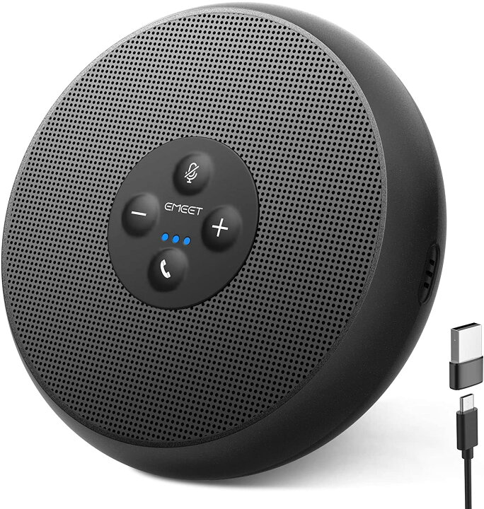 楽天市場】EMEET USBスピーカーフォン Zoom認証 360度全方向集音 