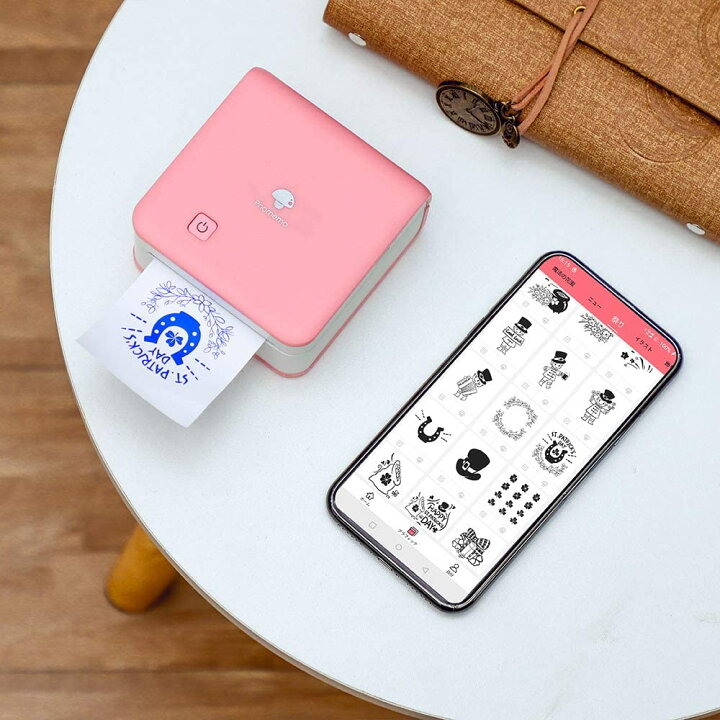 楽天市場 ミニプリンター Phomemo M02 Pro 300dpi ミニ サーマルプリンター スマホ メモ プリンター ルートゥース フォト プリンター 感熱プリンター 学生 友たち 家族 誕生日プレゼント ギフト Bluetooth接続 在宅勤務 自宅学習 多国言語対応app 日本語取扱説明書 ピンク