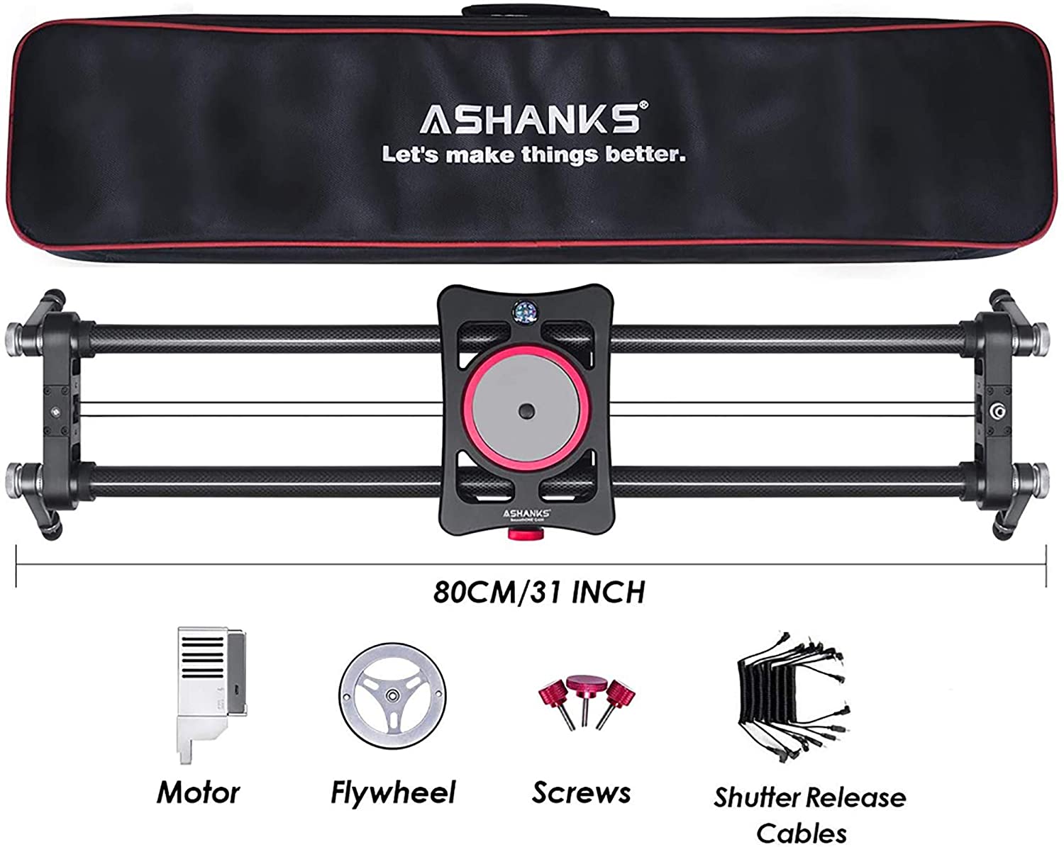 楽天市場】【電動スライダー カメラ ASHANKS 80cm App Bluetooth制御 