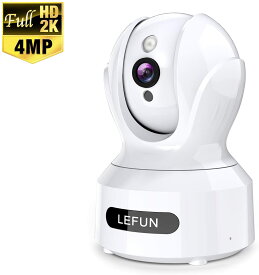 Lefun ネットワークカメラ 400万画素 【カメラ 防犯 防犯カメラ 監視 監視カメラ iphone アイフォン Android アンドロイド ペットカメラ ペット カメラ 小型カメラ Webカメラ ワイヤレス ネット 簡単 設置 室内 屋内 屋外 家庭用 ペット 赤ちゃん ベビー 見守り】