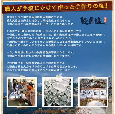 越前塩純国産自然海塩天然塩
