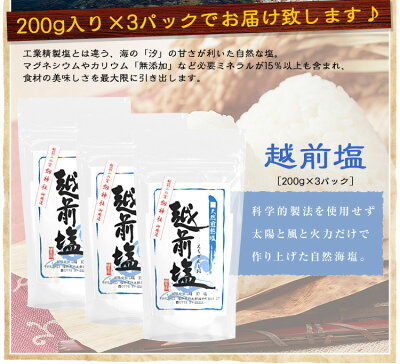 越前塩純国産自然海塩天然塩