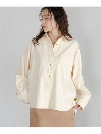 ウールライクシャツ/596040 Elura エルーラ トップス シャツ・ブラウス ネイビー ホワイト【送料無料】[Rakuten Fashion]