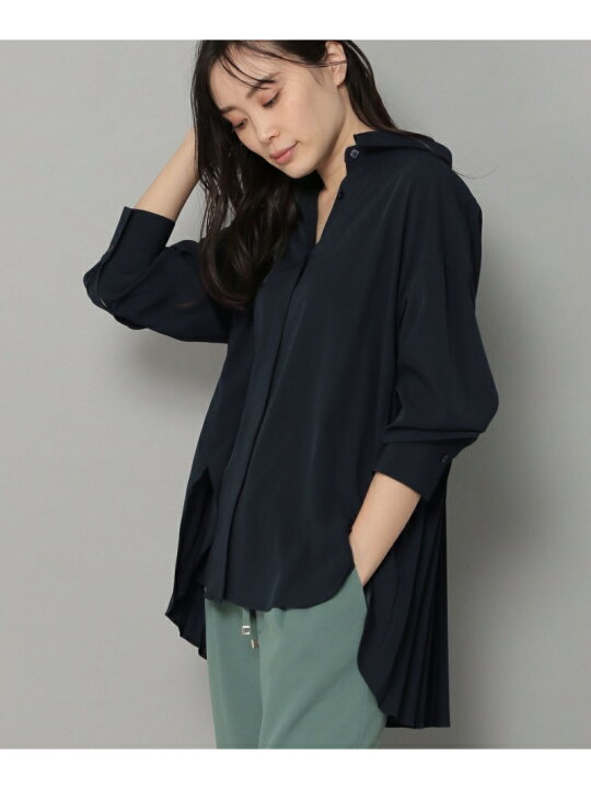 楽天市場】【SALE／20%OFF】パックプリーツブラウス 長袖 体型カバー 