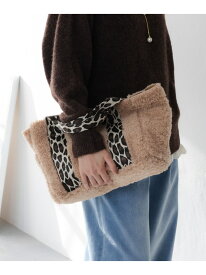 ボアリバーシブルトートM/601053 Elura エルーラ バッグ トートバッグ グレー ベージュ【送料無料】[Rakuten Fashion]