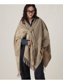 チェックフリンジケープ/587988 Elura エルーラ ファッション雑貨 マフラー・ストール・ネックウォーマー ベージュ【送料無料】[Rakuten Fashion]
