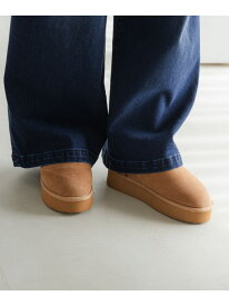 ムートンライク厚底ブーツ/588001 Elura エルーラ シューズ・靴 ブーツ ブラック ブラウン【送料無料】[Rakuten Fashion]