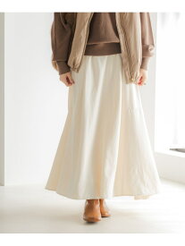 ギャザーフレアスカート/607996 Elura エルーラ スカート ロング・マキシスカート ホワイト ブラウン【送料無料】[Rakuten Fashion]