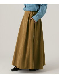 ギャザーフレアスカート/607996 Elura エルーラ スカート ロング・マキシスカート ホワイト ブラウン【送料無料】[Rakuten Fashion]