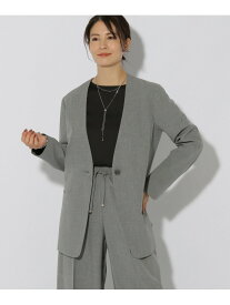 【SALE／20%OFF】映えラクノーカラージャケット/292398 Elura エルーラ ジャケット・アウター ノーカラージャケット ネイビー【RBA_E】【送料無料】[Rakuten Fashion]