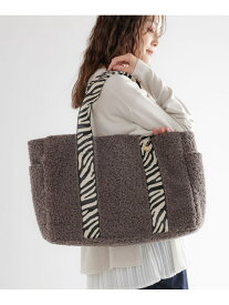 ボアリバーシブルトートL/601056 Elura エルーラ バッグ トートバッグ ベージュ グレー【送料無料】[Rakuten Fashion]