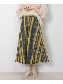 【SALE／50%OFF】チェック柄フレアスカート/250597 Elura エルーラ スカート ロング・マキシスカート ブラウン イエロー【RBA_E】【送料無料】[Rakuten Fashion]