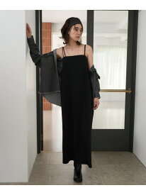 【SALE／50%OFF】ダブルサテンキャミワンピース/583721 Elura エルーラ ワンピース・ドレス ワンピース ブラック【RBA_E】【送料無料】[Rakuten Fashion]