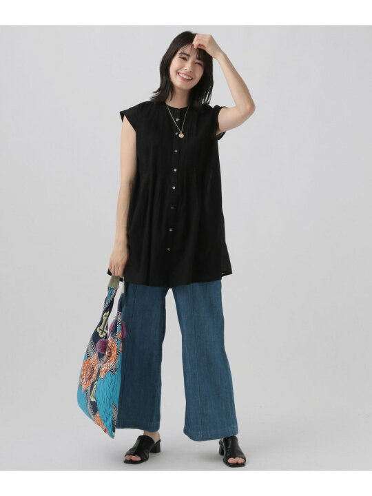 楽天市場】【SALE／30%OFF】サマーワイドデニム 大きいサイズ ゆったり 