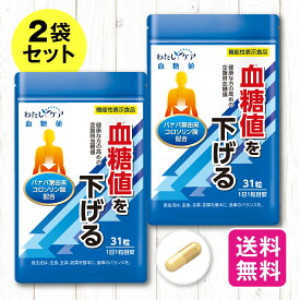 【機能性表示食品】 わたしケア血糖値 31粒【日本製】【単品/2袋セット 送料無料】 バナバ葉由来 コロソリン酸 空腹時 血糖値 下げる 高め 空腹時血糖 健康食品 機能性表示食品 サプリメント サプリ ギフト プレゼント 母の日 父の日 敬老の日