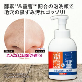 【17日9:59までポイント最大34倍】【本品/詰替え用/セット 送料無料】 酵素＆重曹配合泡洗顔【日本製】 酵素 重曹 泡 洗顔 毛穴 黒ずみ汚れ 吸着 濃密泡 透明肌 コラーゲン ヒアルロン酸 泡立て不要 時短 簡単 スッキリ 毛穴ケア メイク落とし くすみケア うるおい