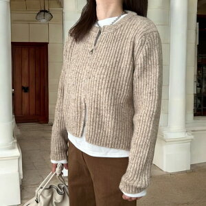 �ySALE�zMelange rib W�W�b�v�A�b�v�J�[�f�B�K��/�x�[�W�� �A�C�{���[ �O���[