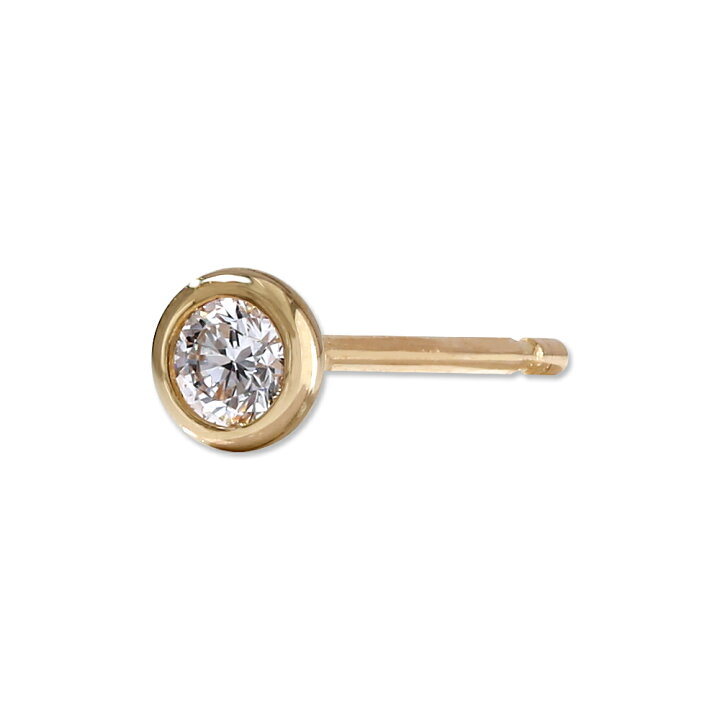 楽天市場】K10 ラボグロウンダイヤモンド ピアス 0.03ct 刻印入り 一粒 