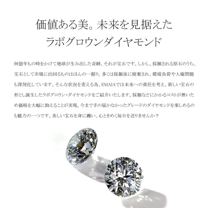 楽天市場】ラボグロウンダイヤモンド ピアス 0.5ct 鑑定書付 一粒 